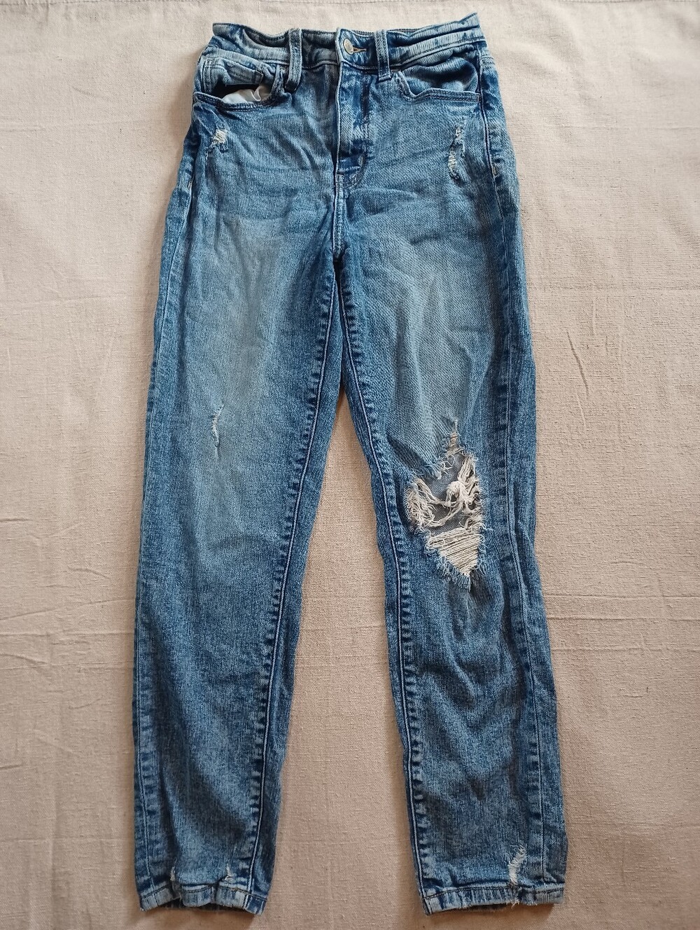 willow & root The Mom Fit Distressed  Jeand Women's Size Waist 24